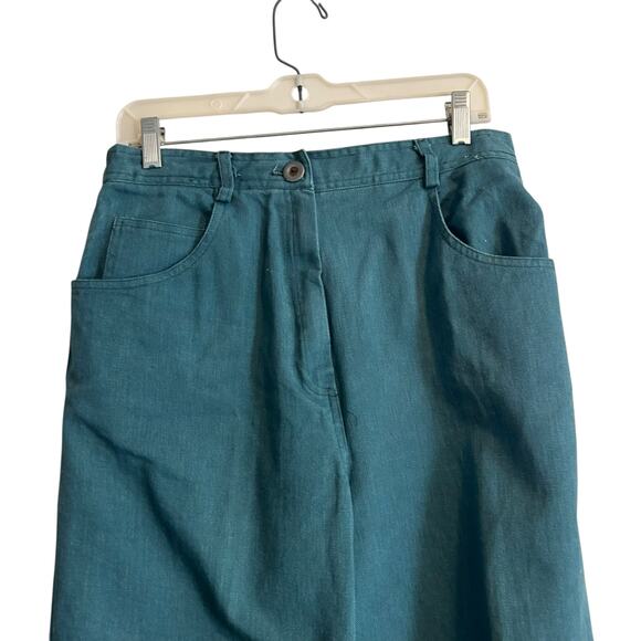 Vintage Forest Green Denim Vest Jeans Set Womens Sz Medium High Waist Corduroy - Picture 13 of 16